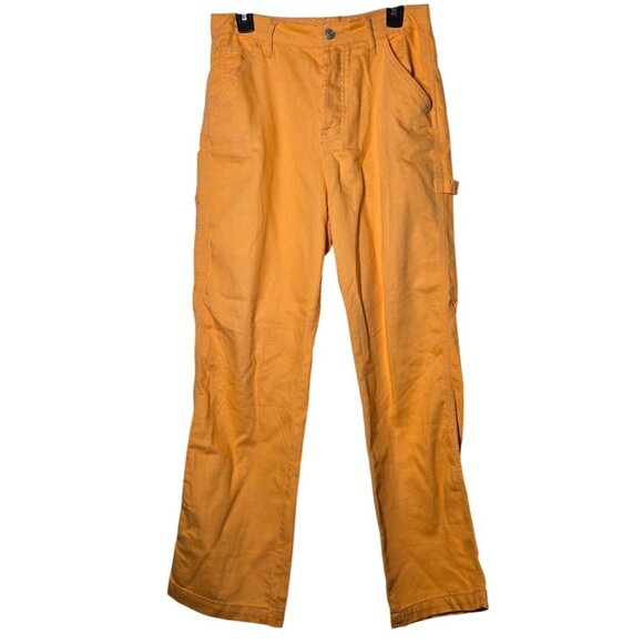 SONG Juniors Orange Carpenter 90s Boyfriend Button-Fly Jeans Size 9/29 Casual - Picture 1 of 10